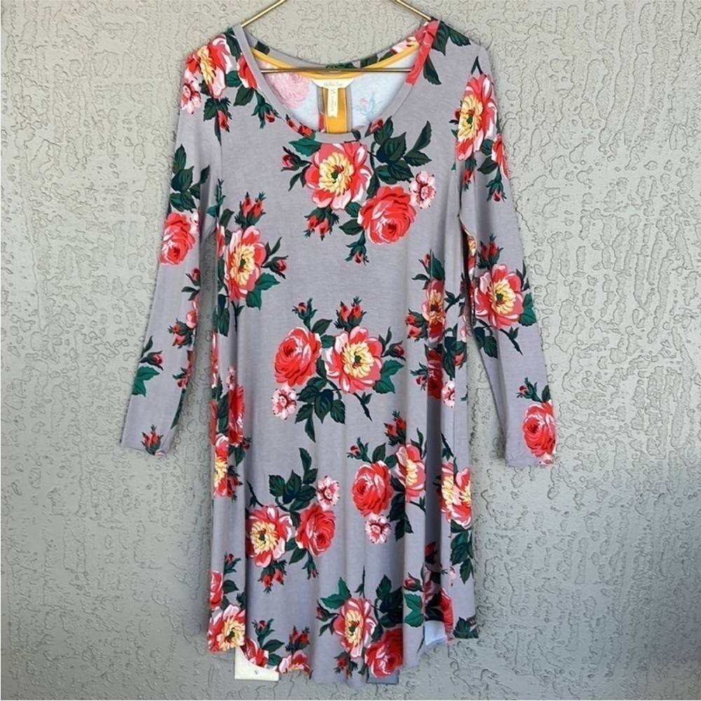 Matilda Jane Say I'm‎ A Dreamer Floral Print Long Sleeve Swing Dress - Picture 3 of 9